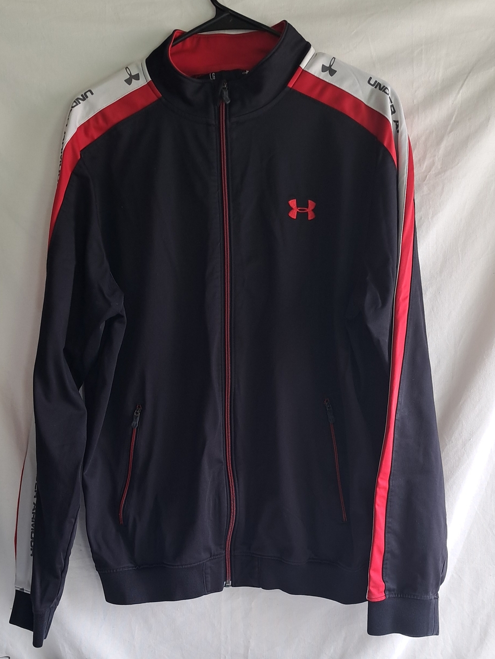 Under Armour Black and Red Full-Zip Performance Jacket